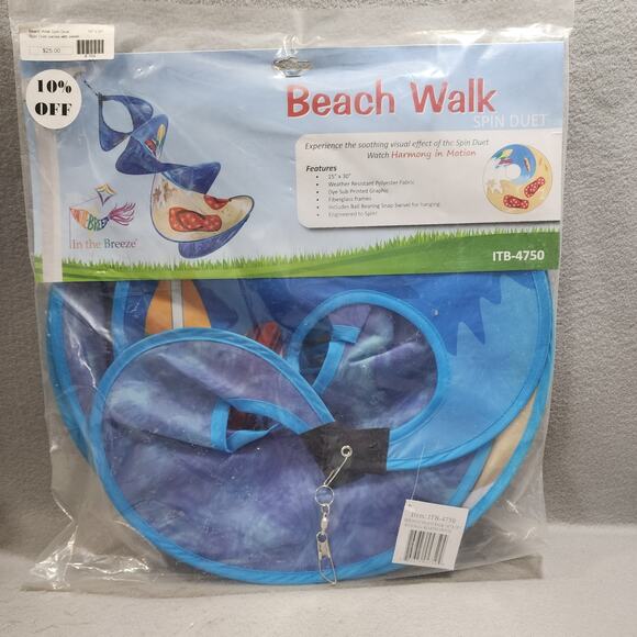 BEACH WALK Harmony In Motion Wind Spin Duet Garden Decor In the Breeze NIP - Picture 6 of 9